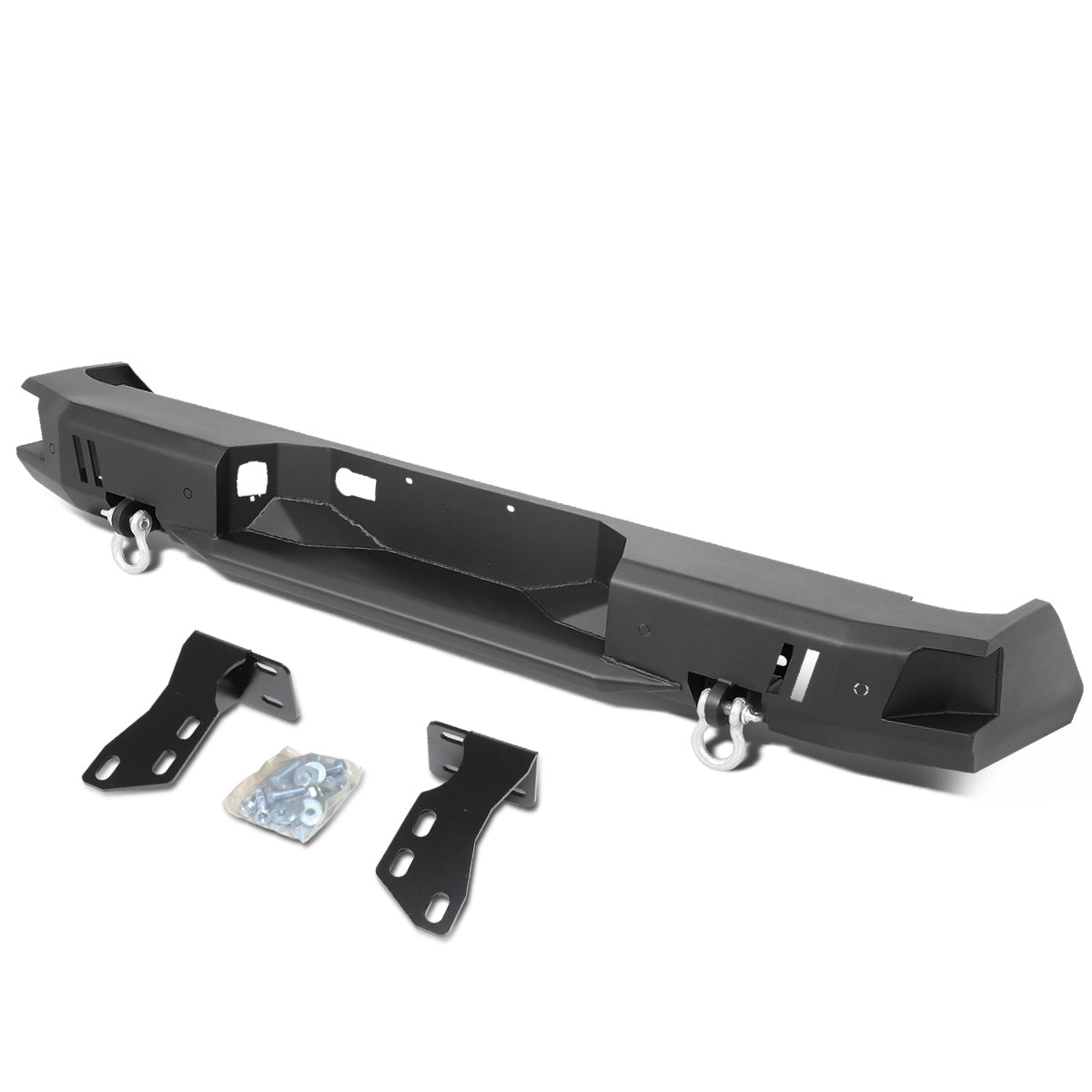 DEFENSA TRASERA OFF ROAD 14-19 TOYOTA TUNDRA - W/ D-RING SHACKLES - BLACK