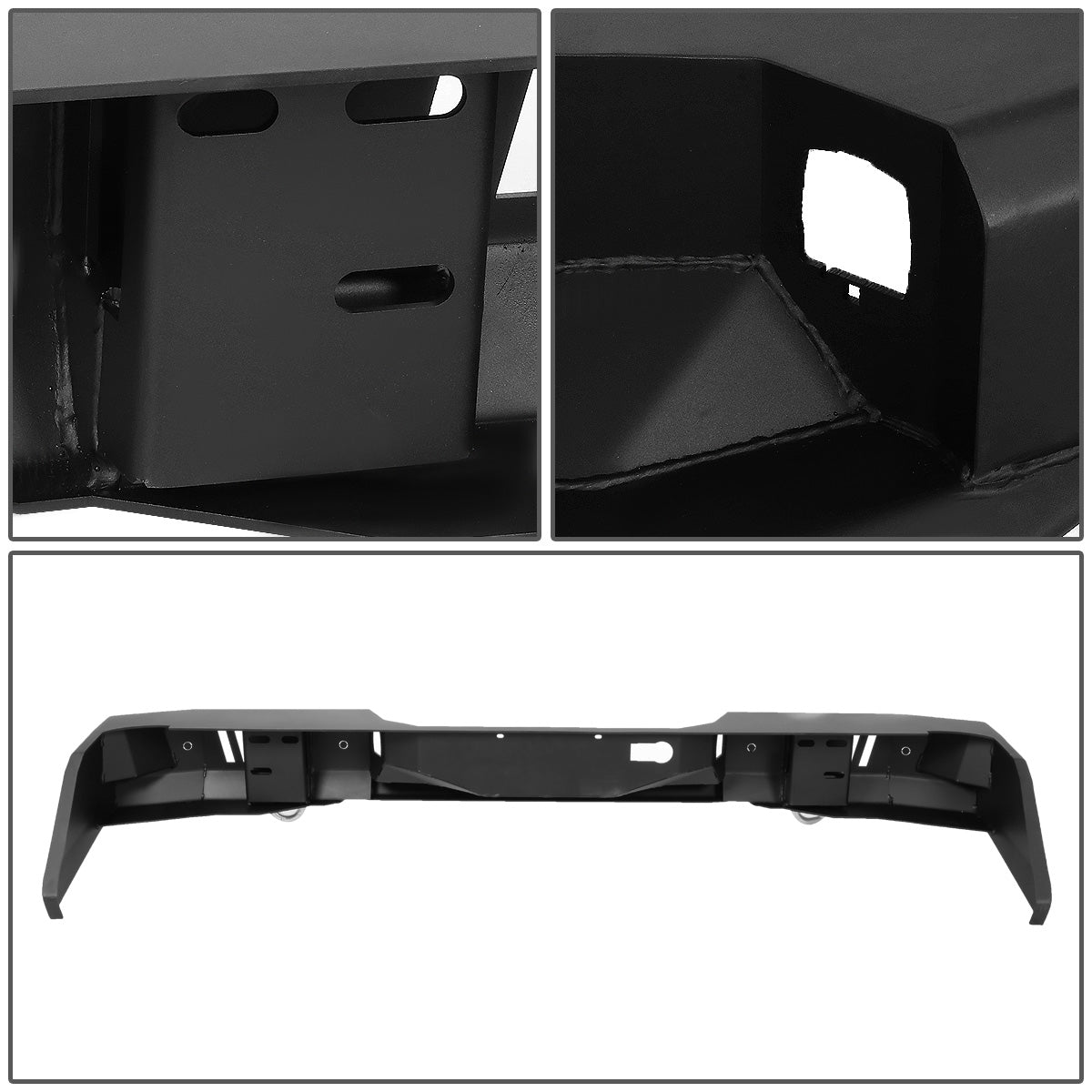 DEFENSA TRASERA OFF ROAD 14-19 TOYOTA TUNDRA - W/ D-RING SHACKLES - BLACK