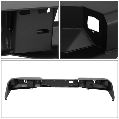 DEFENSA TRASERA OFF ROAD 14-19 TOYOTA TUNDRA - W/ D-RING SHACKLES - BLACK