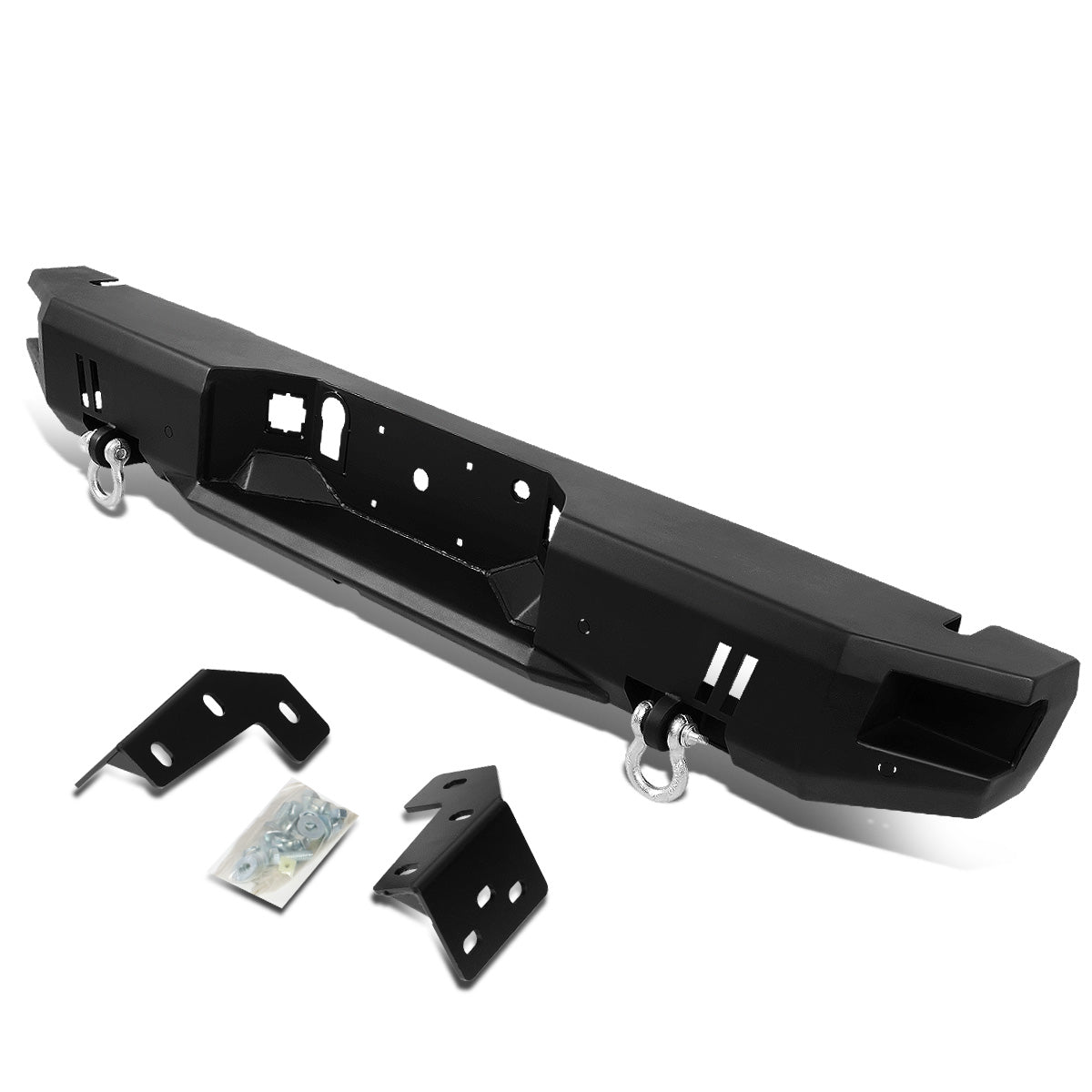 DEFENSA TRASERA OFF ROAD 15-19 FORD F-150 - W/ D-RING SHACKLES - BLACK