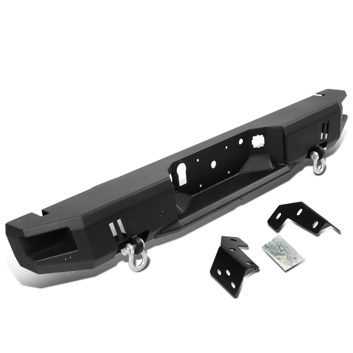 DEFENSA TRASERA OFF ROAD 15-19 FORD F-150 - W/ D-RING SHACKLES - BLACK