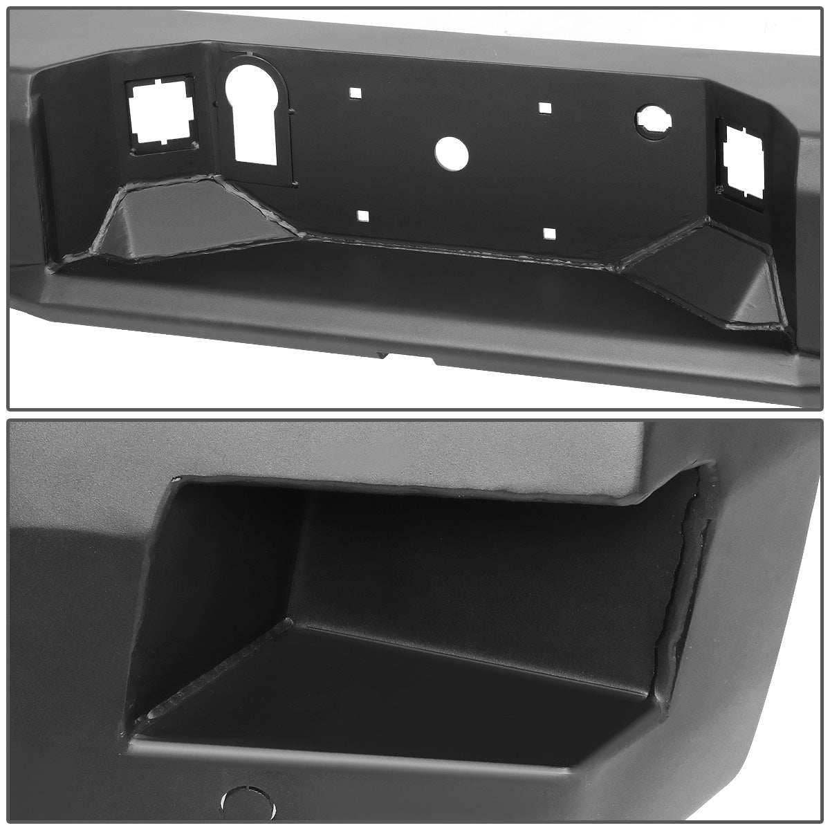 DEFENSA TRASERA OFF ROAD 15-19 FORD F-150 - W/ D-RING SHACKLES - BLACK