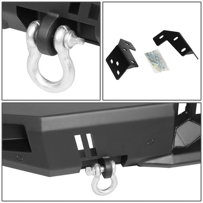 DEFENSA TRASERA OFF ROAD 15-19 FORD F-150 - W/ D-RING SHACKLES - BLACK