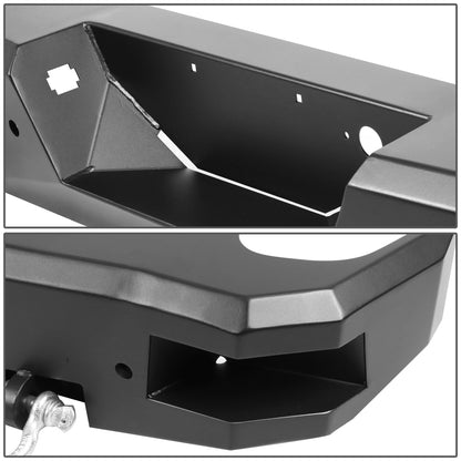 DEFENSA TRASERA OFF ROAD 14-18 CHEVY SILVERADO 1500, GMC SIERRA 1500 - W/ D-RING SHACKLES - BLACK