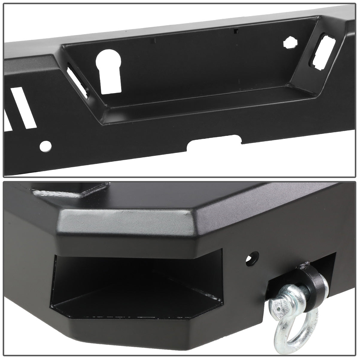 DEFENSA TRASERA OFF ROAD 17-20 FORD F-250, F-350 SUPER DUTY - W/ D-RING SHACKLES - BLACK