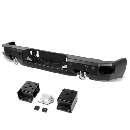 DEFENSA TRASERA OFF ROAD 10-19 DODGE RAM 2500, 3500 - W/ D-RING SHACKLES - BLACK