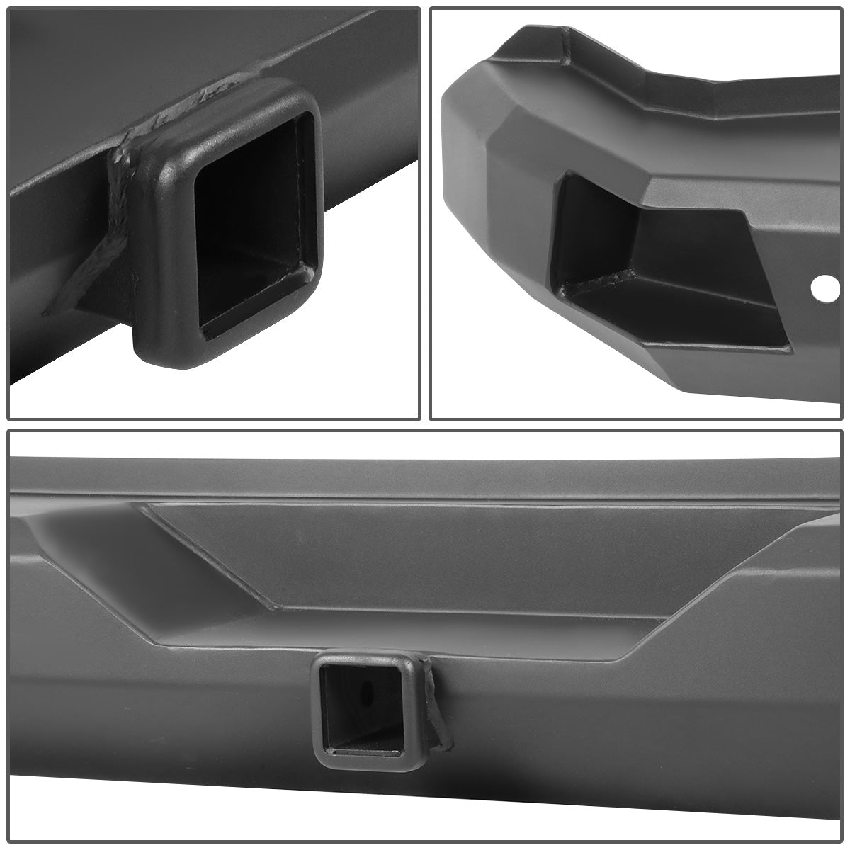 DEFENSA TRASERA OFF ROAD 18-19 JEEP WRANGLER JL - W/ D-RING SHACKLES - BLACK