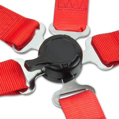 CINTURON DE SEGURIDAD 6PT - CAMLOCK - 3.00" - RED - L1-1 / MA2-1-1