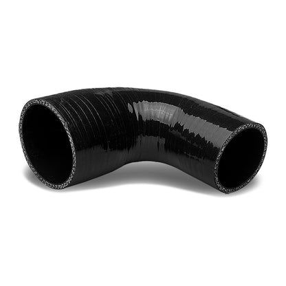 COPLE DE SILICON 3-PLY - 1.50" TO 2.00" REDUCER W/ 90 DEGREE - BLACK - RM5-5