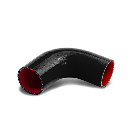 COPLE DE SILICON 3-PLY - 1.50" W/ 90 DEGREE - BLACK / RED - RM6-3