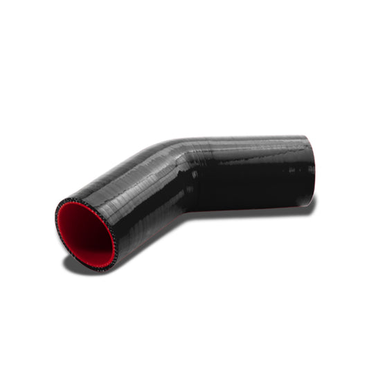 COPLE DE SILICON 3-PLY - 1.75" W/ 90 DEGREE - BLACK / RED