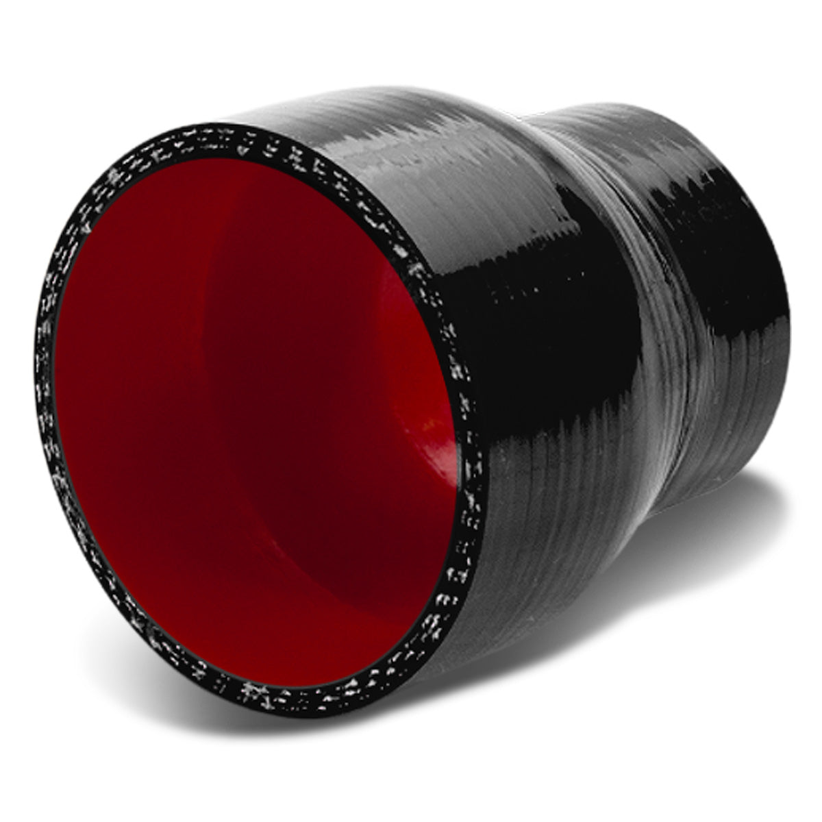 COPLE DE SILICON 3-PLY - 2.00" TO 2.75" REDUCER - BLACK / RED