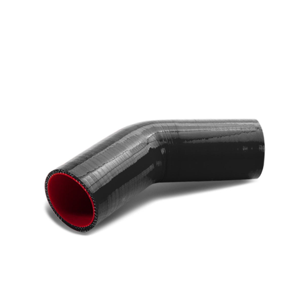 COPLE DE SILICON 3-PLY - 2.50" W/ 45 DEGREE - BLACK / RED - RM7-2