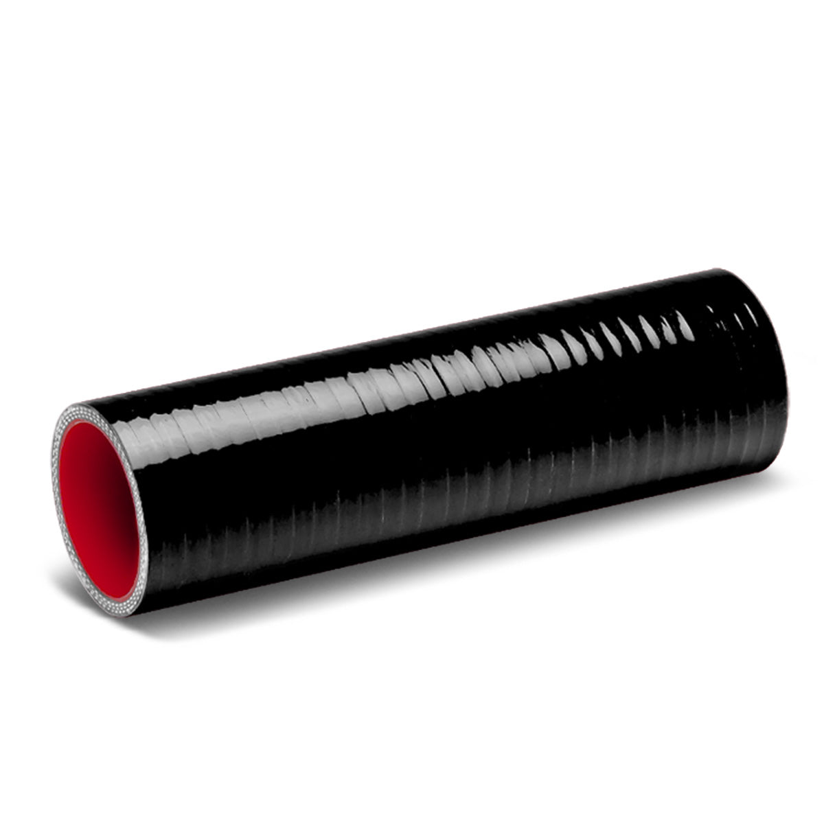 COPLE DE SILICON 3-PLY - 2.50" X 8.00" LONG - BLACK / RED - RM72-2