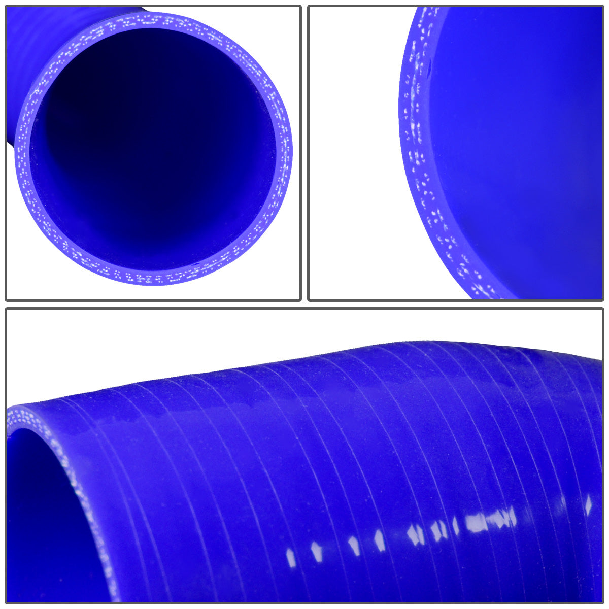 COPLE DE SILICON 3-PLY - 2.75" TO 3.00" REDUCER W/ 45 DEGREE - BLUE