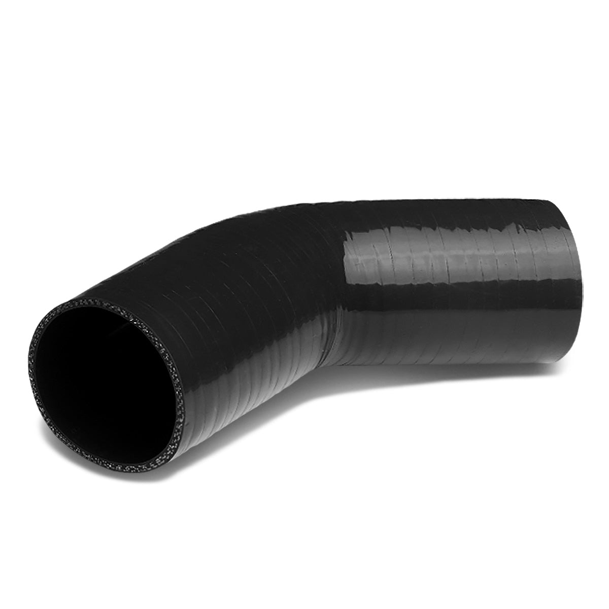 COPLE DE SILICON 3-PLY - 3.25" W/ 90 DEGREE - BLACK / RED