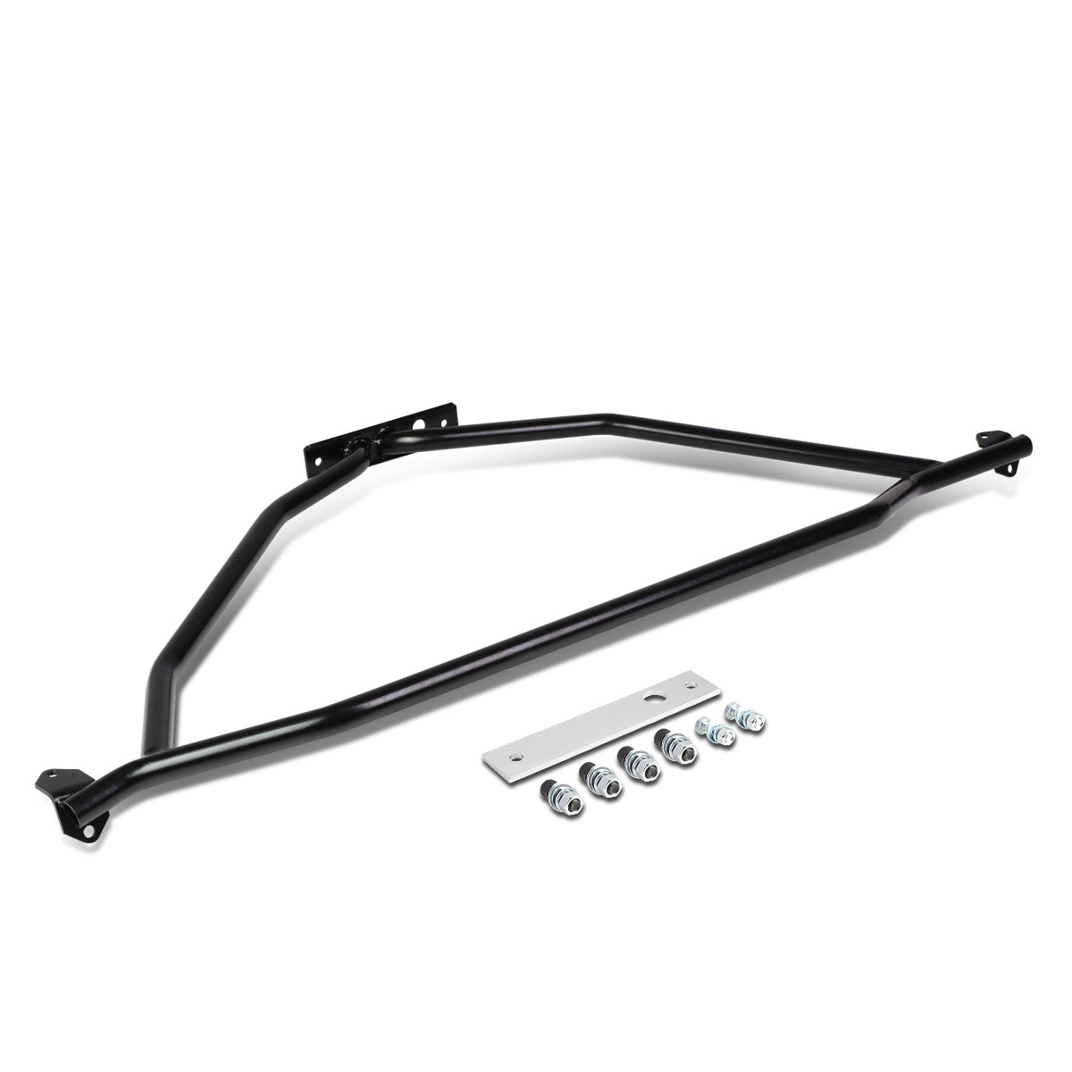 STRUT BAR FRONT UPPER STRUT TOWER BRACE - CHROMOLY - 86-93 FORD MUSTANG GT / LX - BLACK