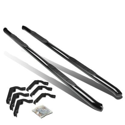 ESTRIBOS 3" - ROUND - 45 DEG - 99-16 CHEVY SILVERADO / GMC SIERRA HD - EXTENDED CAB - BLACK