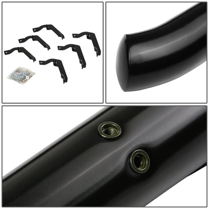 ESTRIBOS 3" - ROUND - 45 DEG - 99-16 CHEVY SILVERADO / GMC SIERRA HD - EXTENDED CAB - BLACK
