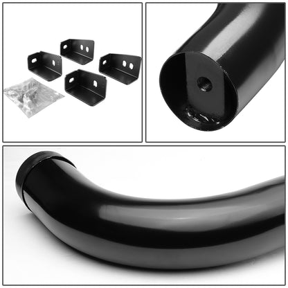 ESTRIBOS 3" - ROUND - 90 DEG - 99-16 CHEVY SILVERADO, GMC SIERRA - STANDARD CAB - BLACK