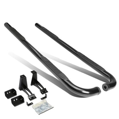 ESTRIBOS 3" - ROUND - 90 DEG - 00-14 CHEVY TAHOE, GMC YUKON - BLACK