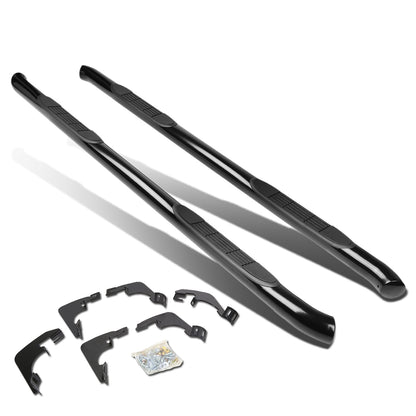 ESTRIBOS 3" - ROUND - 45 DEG - 15-24 CHEVROLET COLORADO, GMC CANYON - CREW CAB - BLACK