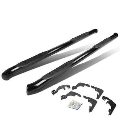 ESTRIBOS 3" - ROUND - 45 DEG - 15-24 CHEVROLET COLORADO, GMC CANYON - CREW CAB - BLACK