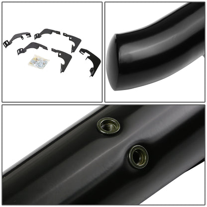 ESTRIBOS 3" - ROUND - 45 DEG - 15-24 CHEVROLET COLORADO, GMC CANYON - CREW CAB - BLACK