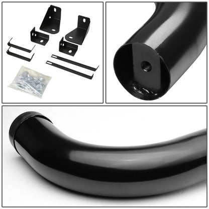 ESTRIBOS 3" - ROUND - 90 DEG - 05-10 DODGE DAKOTA / 2011 RAM DAKOTA - QUAD CAB - BLACK