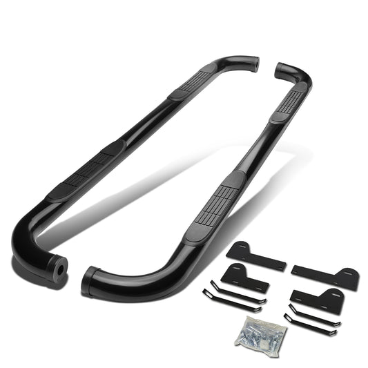 ESTRIBOS 3" - ROUND - 90 DEG - 06-08 DODGE RAM 1500 / 06-09 DODGE RAM 2500, 3500 - MEGA CAB - BLACK