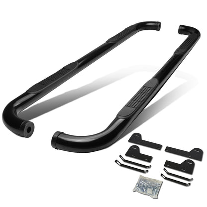 ESTRIBOS 3" - ROUND - 90 DEG - 06-08 DODGE RAM 1500 / 06-09 DODGE RAM 2500, 3500 - MEGA CAB - BLACK
