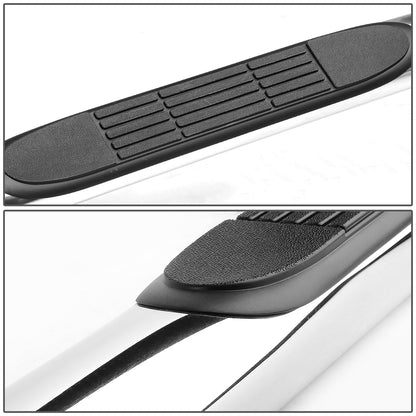 ESTRIBOS 3" - ROUND - 90 DEG - 09-10 RAM 1500 / 2010 DODGE RAM 2500, 3500 / 11-15 RAM 1500, 2500, 3500 - REGULAR CAB - SILVER