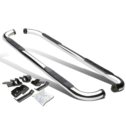 ESTRIBOS 3" - ROUND - 90 DEG - 09-10 RAM 1500 / 2010 DODGE RAM 2500, 3500 / 11-15 RAM 1500, 2500, 3500 - CREW CAB - SILVER