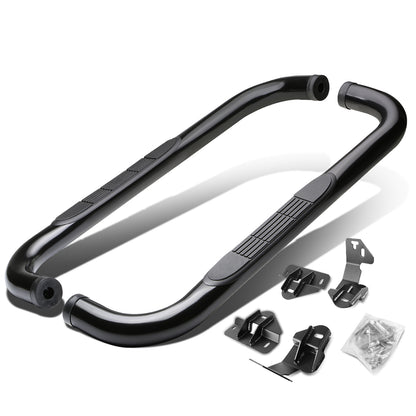 ESTRIBOS 3" - ROUND - 90 DEG - 09-14 FORD F-150 - REGULAR CAB - BLACK