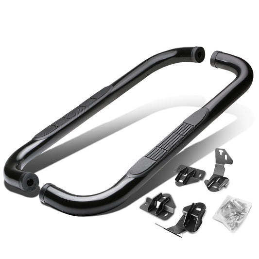ESTRIBOS 3" - ROUND - 90 DEG - 09-14 FORD F-150 - REGULAR CAB - BLACK