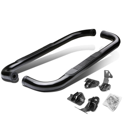 ESTRIBOS 3" - ROUND - 90 DEG - 09-14 FORD F-150 - REGULAR CAB - BLACK