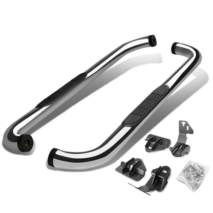 ESTRIBOS 3" - ROUND - 90 DEG - 09-14 FORD F-150 - REGULAR CAB - SILVER