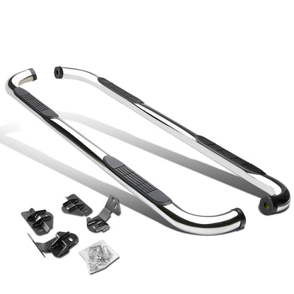 ESTRIBOS 3" - ROUND - 90 DEG - 09-14 FORD F-150 - SUPER CAB - SILVER