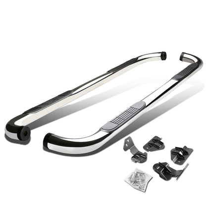 ESTRIBOS 3" - ROUND - 90 DEG - 09-14 FORD F-150 - SUPER CAB - SILVER