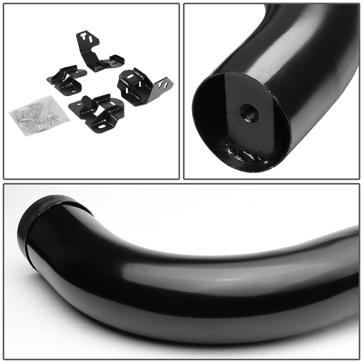 ESTRIBOS 3" - ROUND - 90 DEG - 09-14 FORD F-150 - SUPER CREW - BLACK