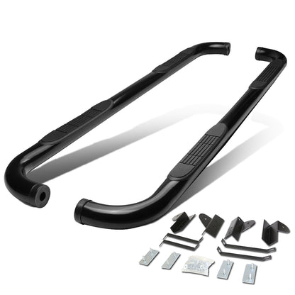 ESTRIBOS 3" - ROUND - 90 DEG - 01-03 FORD F-150 - SUPER CREW - BLACK