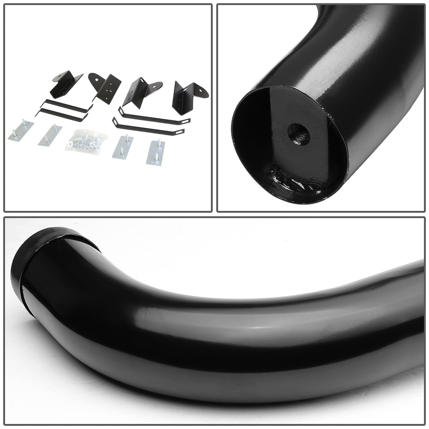 ESTRIBOS 3" - ROUND - 90 DEG - 01-03 FORD F-150 - SUPER CREW - BLACK