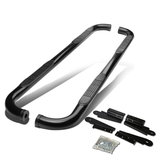 ESTRIBOS 3" - ROUND - 90 DEG - 04-08 FORD F-150 / 06-08 LINCOLN MARK LT - SUPER CREW - BLACK