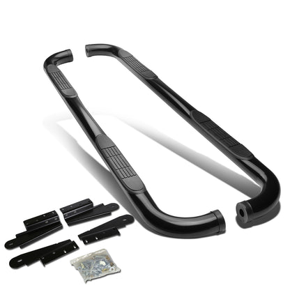 ESTRIBOS 3" - ROUND - 90 DEG - 04-08 FORD F-150 / 06-08 LINCOLN MARK LT - SUPER CREW - BLACK