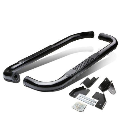 ESTRIBOS 3" - ROUND - 90 DEG - 99-16 FORD F-250, F-350 SUPER DUTY - REGULAR CAB - BLACK