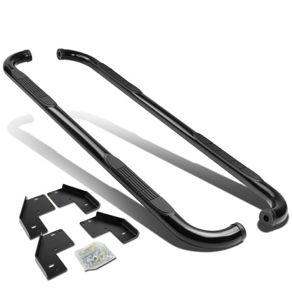 ESTRIBOS 3" - ROUND - 90 DEG - 99-16 FORD F-250, F-350 SUPER DUTY - SUPER CAB - BLACK