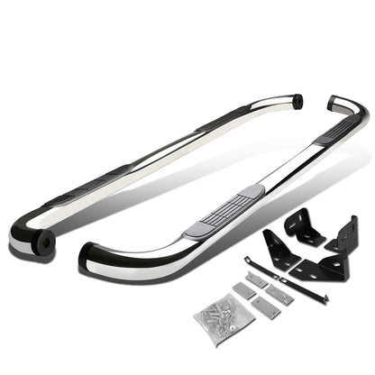 ESTRIBOS 3" - ROUND - 90 DEG - 05-10 JEEP GRAND CHEROKEE / 06-10 JEEP COMMANDER - SILVER