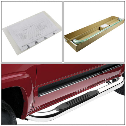 ESTRIBOS 3" - ROUND - 90 DEG - 87-06 JEEP WRANGLER - CHROME