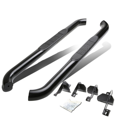 ESTRIBOS 3" - ROUND - 45 DEG - 07-16 JEEP WRANGLER 2-DOOR - BLACK