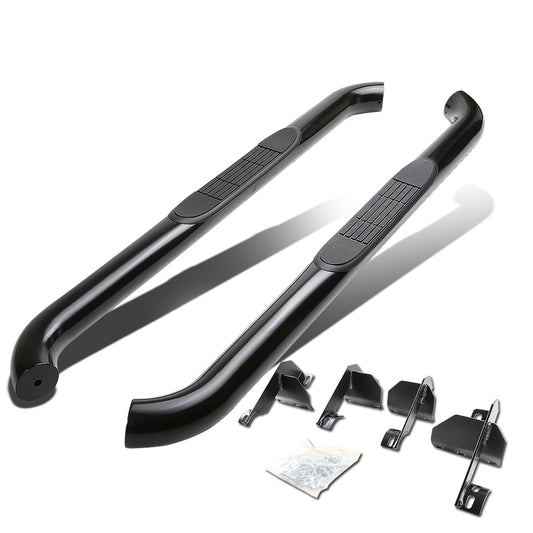 ESTRIBOS 3" - ROUND - 45 DEG - 07-16 JEEP WRANGLER 2-DOOR - BLACK